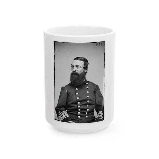Portrait Of Rear Adm. David D. Porter, Officer Of The Federal Navy (U.S. Civil War) White Coffee Mug 15oz - Go Mug Yourself