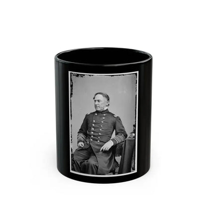 Portrait Of Rear Adm. David G. Farragut, Officer Of The Federal Navy (Vice Adm. From Dec. 3, 1864) (U.S. Civil War) Black Coffee Mug 11oz - Go Mug Yourself