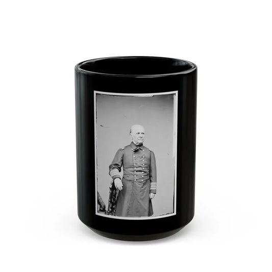 Portrait Of Rear Adm. William B. Shubrick, Officer Of The Federal Navy (U.S. Civil War) Black Coffee Mug 15oz - Go Mug Yourself