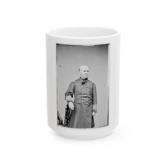 Portrait Of Rear Adm. William B. Shubrick, Officer Of The Federal Navy (U.S. Civil War) White Coffee Mug 15oz - Go Mug Yourself