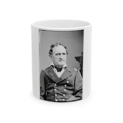 Portrait Of Rear Adm. Francis H. Gregory, Officer Of The Federal Navy (U.S. Civil War) White Coffee Mug-11oz-Go Mug Yourself