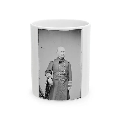 Portrait Of Rear Adm. William B. Shubrick, Officer Of The Federal Navy (U.S. Civil War) White Coffee Mug-11oz-Go Mug Yourself