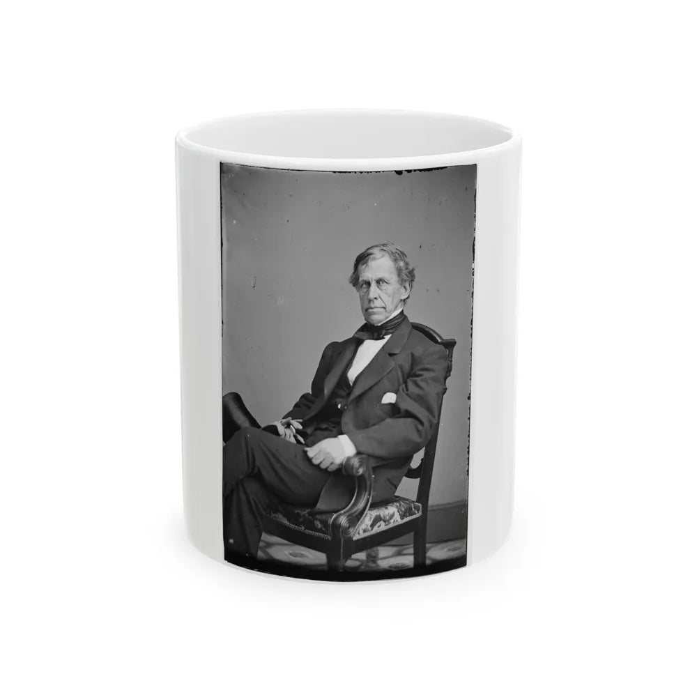 Portrait Of Rear Admiral Charles Wilkes, Officer Of The Federal Navy (U.S. Civil War) White Coffee Mug-11oz-Go Mug Yourself