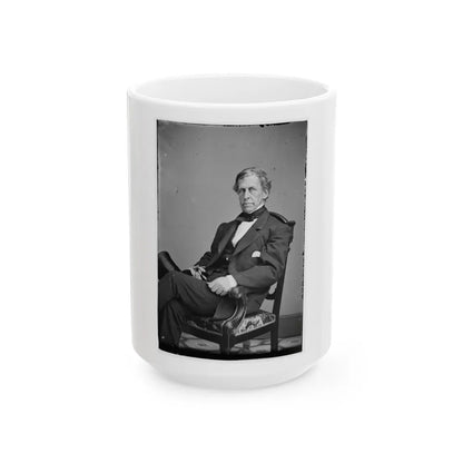 Portrait Of Rear Admiral Charles Wilkes, Officer Of The Federal Navy (U.S. Civil War) White Coffee Mug-15oz-Go Mug Yourself