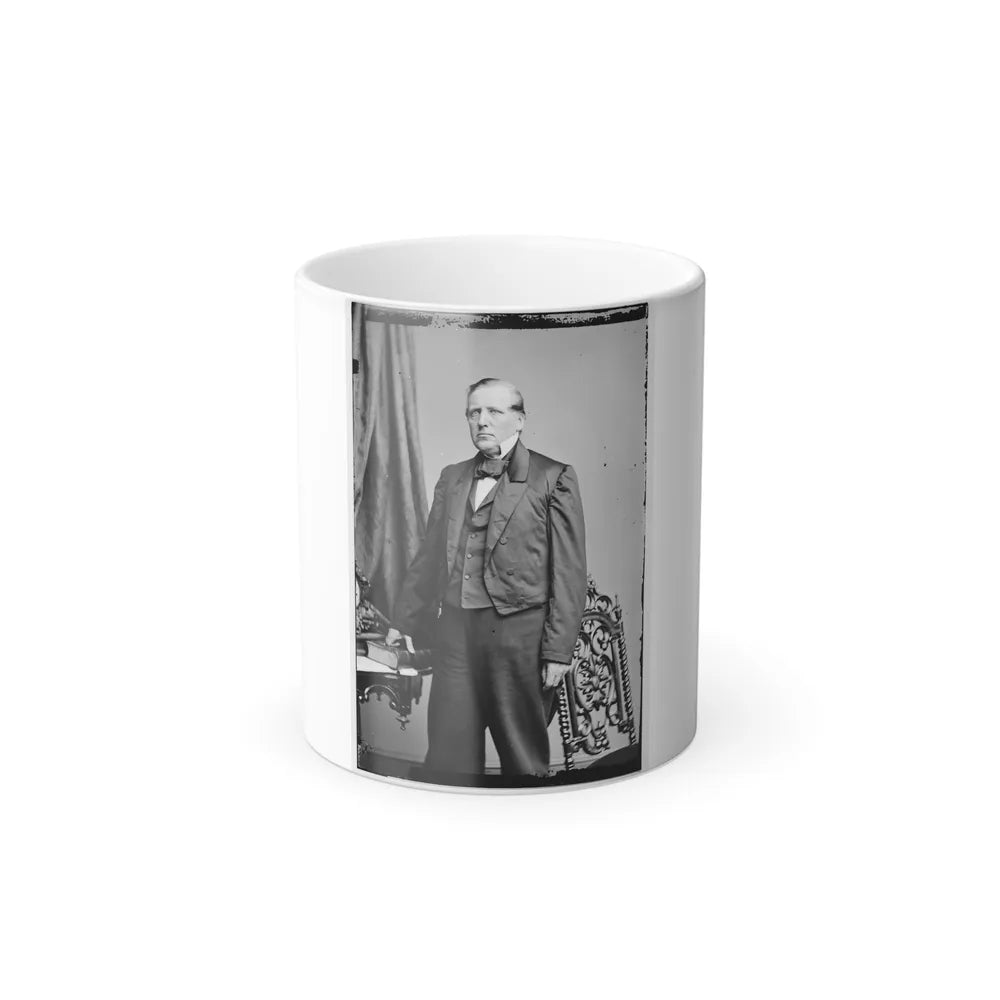 Portrait of Secretary of the Interior John P. Usher, Officer of the United States Government (U.S. Civil War) Color Changing Coffee Mug 11oz-11oz-Go Mug Yourself