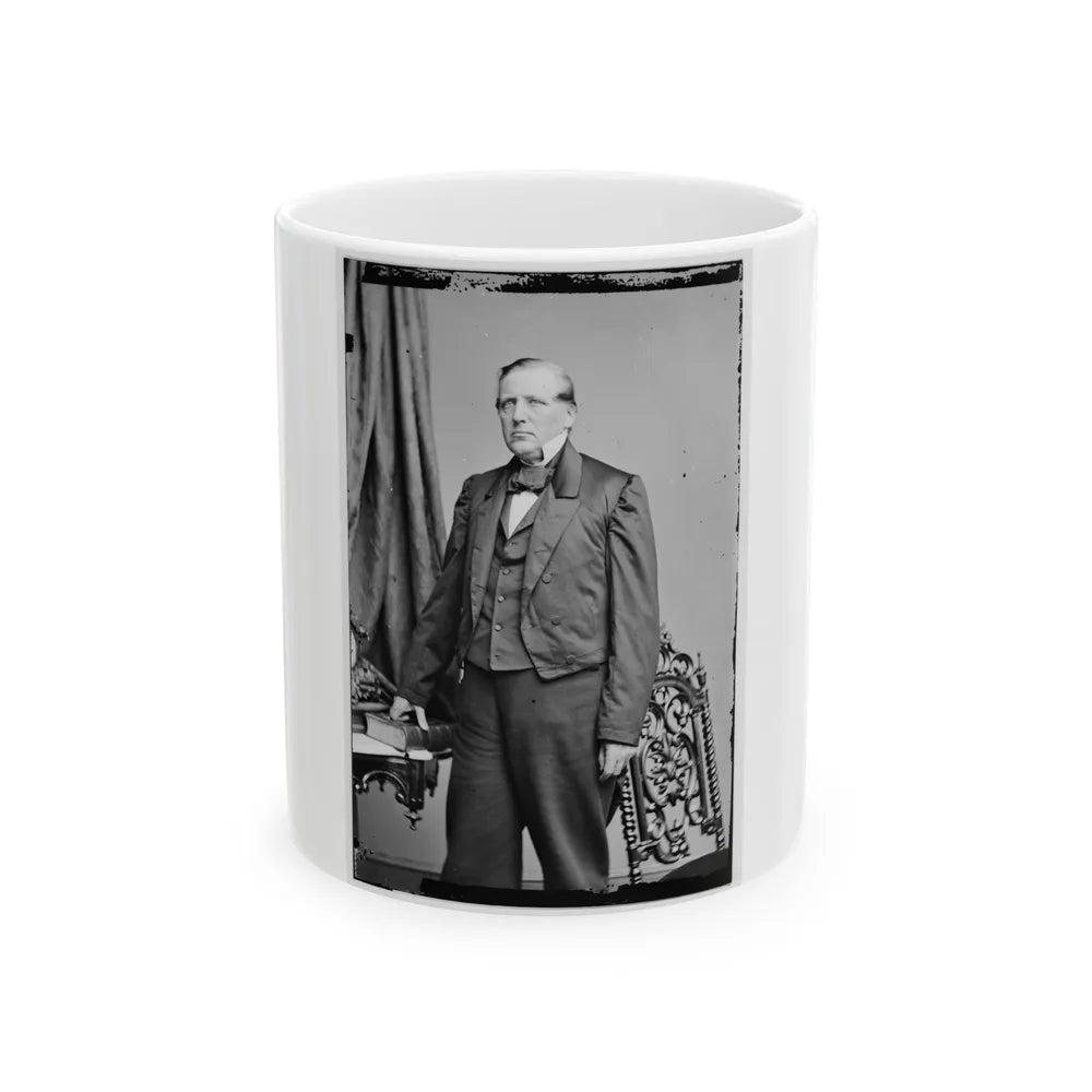 Portrait Of Secretary Of The Interior John P. Usher, Officer Of The United States Government (U.S. Civil War) White Coffee Mug-11oz-Go Mug Yourself