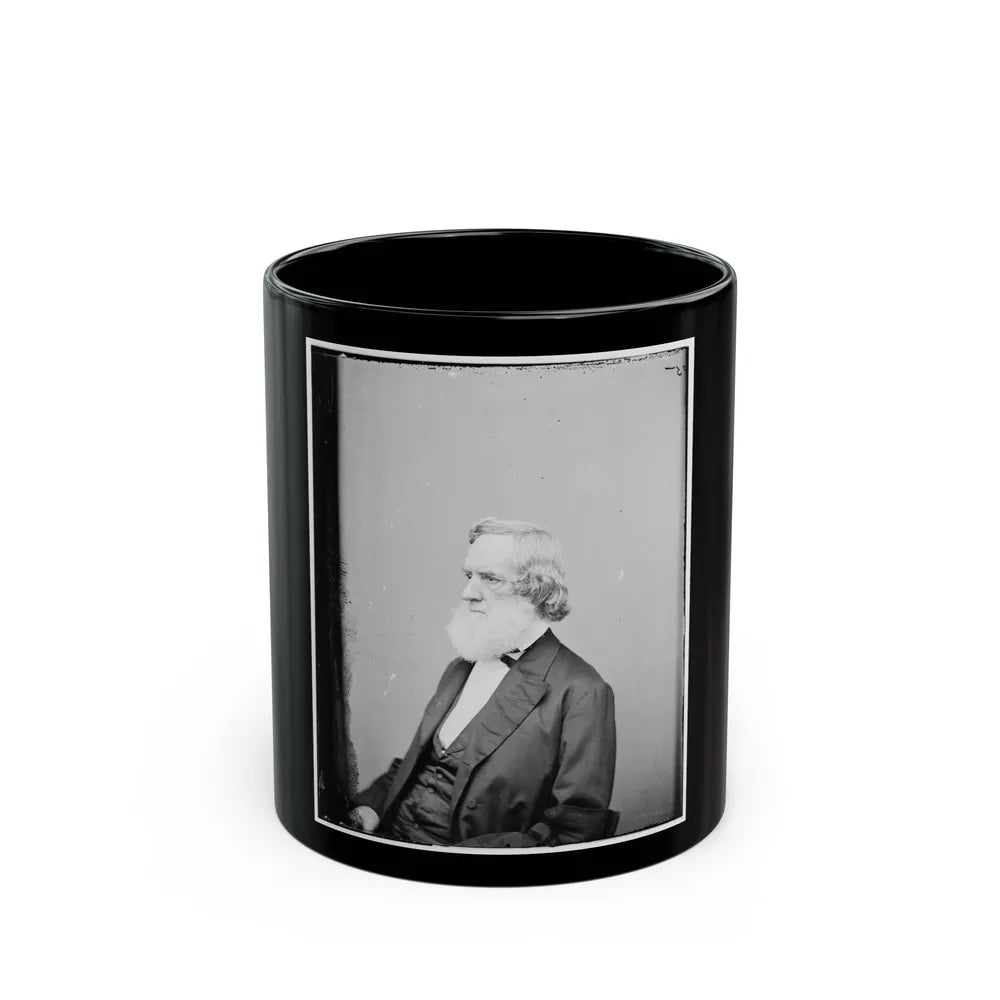 Portrait Of Secretary Of The Navy Gideon Welles, Officer Of The United States Government (U.S. Civil War) Black Coffee Mug-11oz-Go Mug Yourself