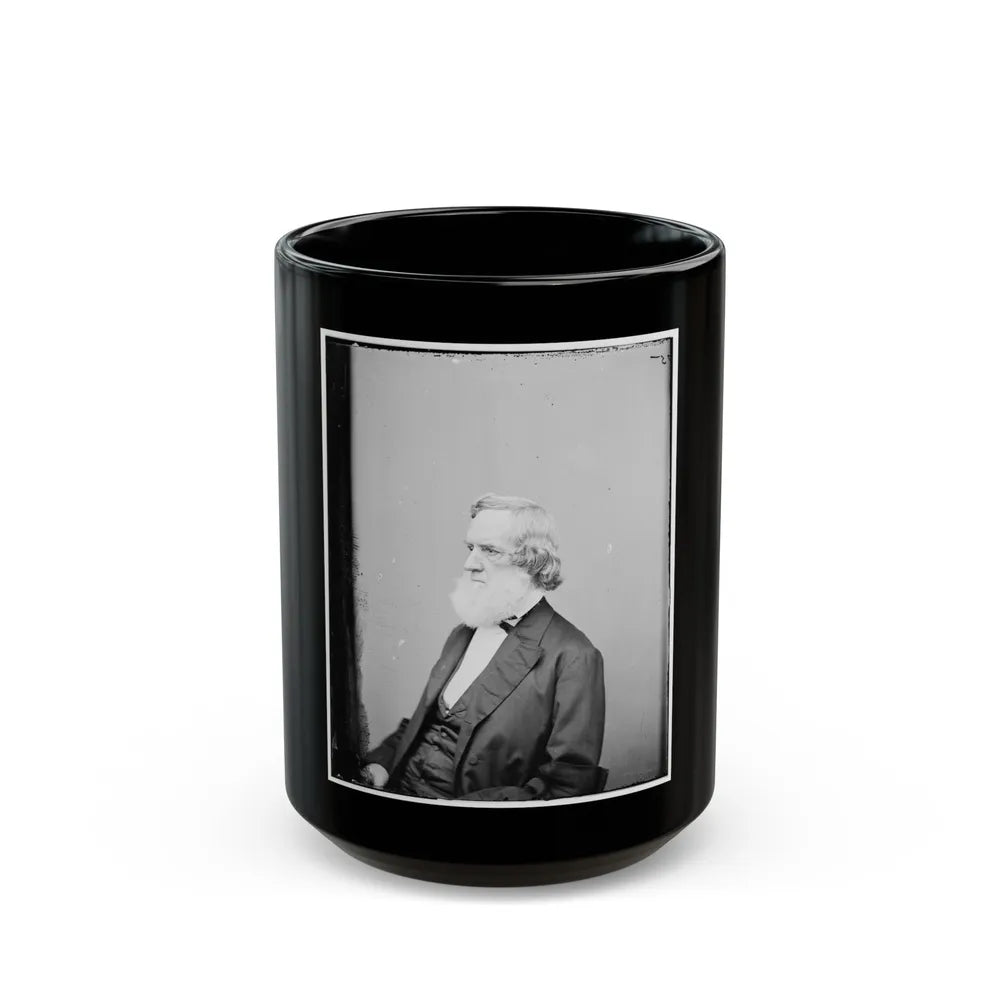 Portrait Of Secretary Of The Navy Gideon Welles, Officer Of The United States Government (U.S. Civil War) Black Coffee Mug-15oz-Go Mug Yourself