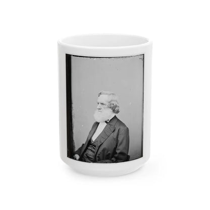 Portrait Of Secretary Of The Navy Gideon Welles, Officer Of The United States Government (U.S. Civil War) White Coffee Mug-15oz-Go Mug Yourself