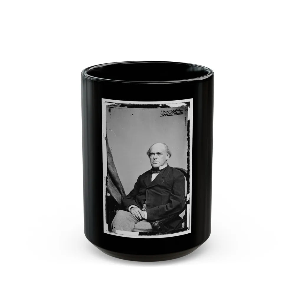 Portrait Of Secretary Of The Treasury Salmon P. Chase, Officer Of The United States Government (U.S. Civil War) Black Coffee Mug-15oz-Go Mug Yourself