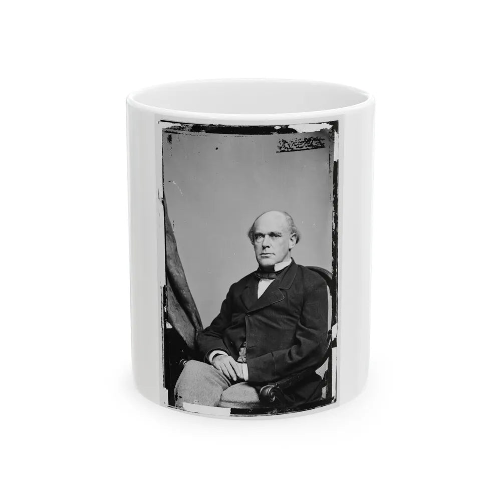 Portrait Of Secretary Of The Treasury Salmon P. Chase, Officer Of The United States Government (U.S. Civil War) White Coffee Mug-11oz-Go Mug Yourself