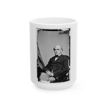 Portrait Of Secretary Of The Treasury Salmon P. Chase, Officer Of The United States Government (U.S. Civil War) White Coffee Mug-15oz-Go Mug Yourself