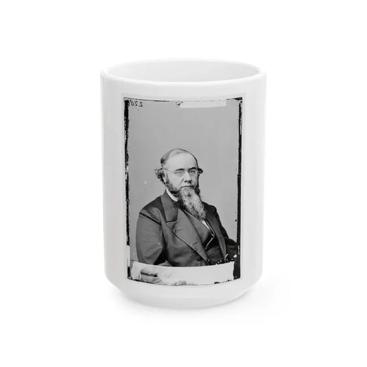 Portrait Of Secretary Of War Edwin M. Stanton, Officer Of The United States Government (U.S. Civil War) White Coffee Mug 15oz - Go Mug Yourself