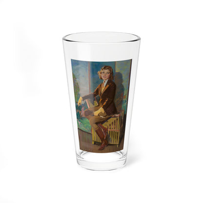 Portrait of Sybil (Artist's daughter) (Magazine Illustration) Pint Glass 16oz-16oz-Go Mug Yourself