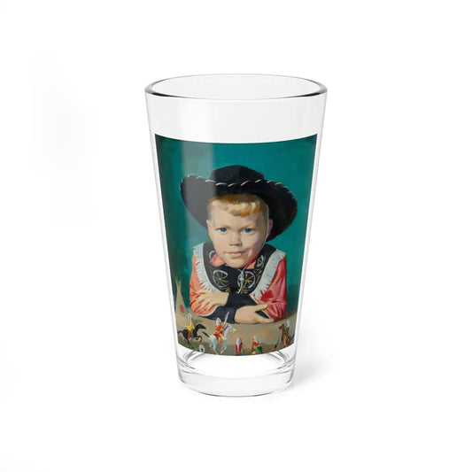 Portrait of Teddy Hampson (Magazine Illustration) Pint Glass 16oz-16oz-Go Mug Yourself