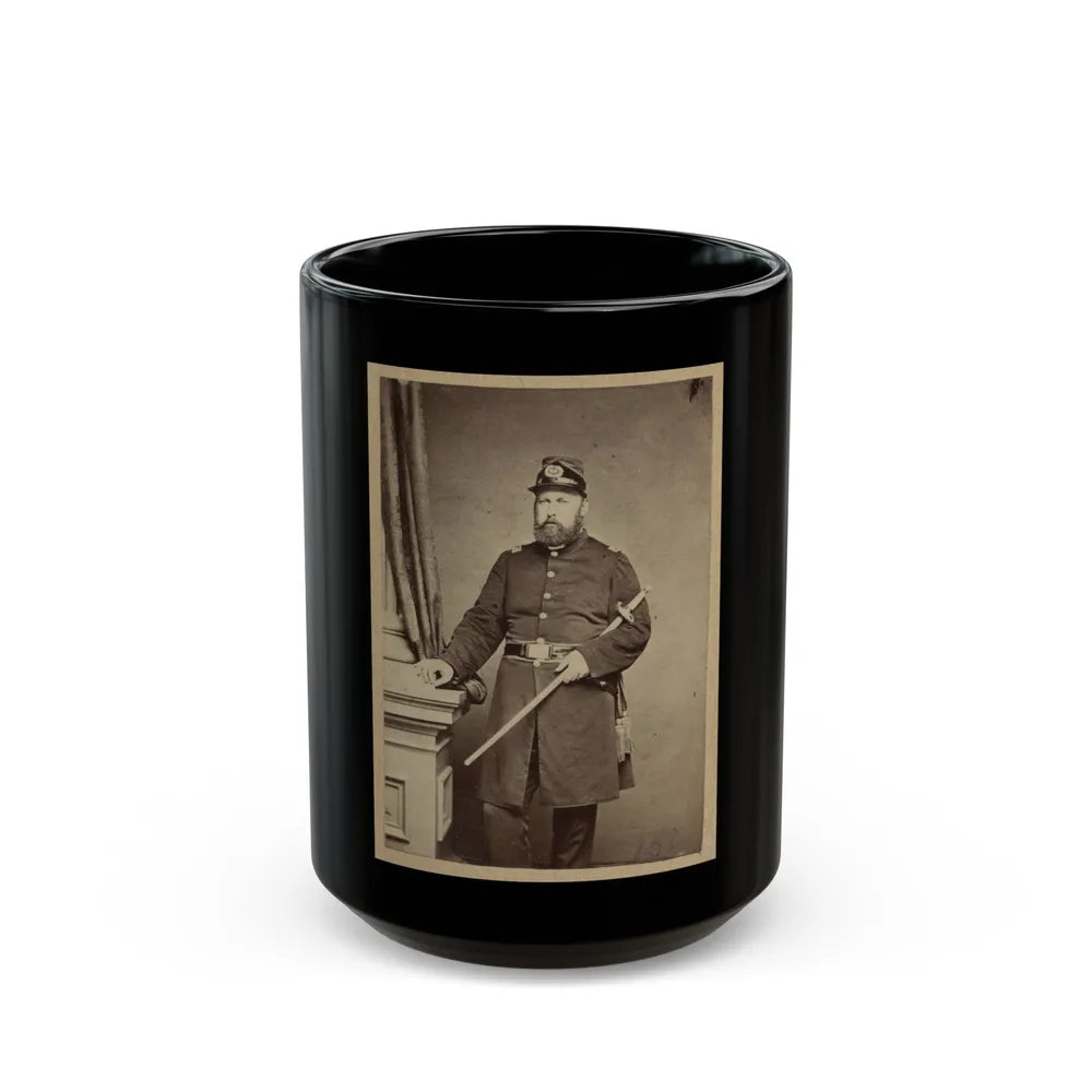 Portrait Of Union Officer Holding A Sword In His Arm (U.S. Civil War) Black Coffee Mug-15oz-Go Mug Yourself