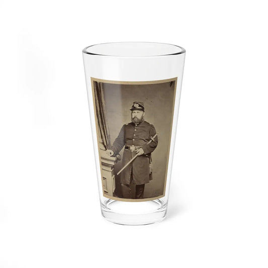 Portrait Of Union Officer Holding A Sword In His Arm (U.S. Civil War) Pint Glass 16oz-16oz-Go Mug Yourself