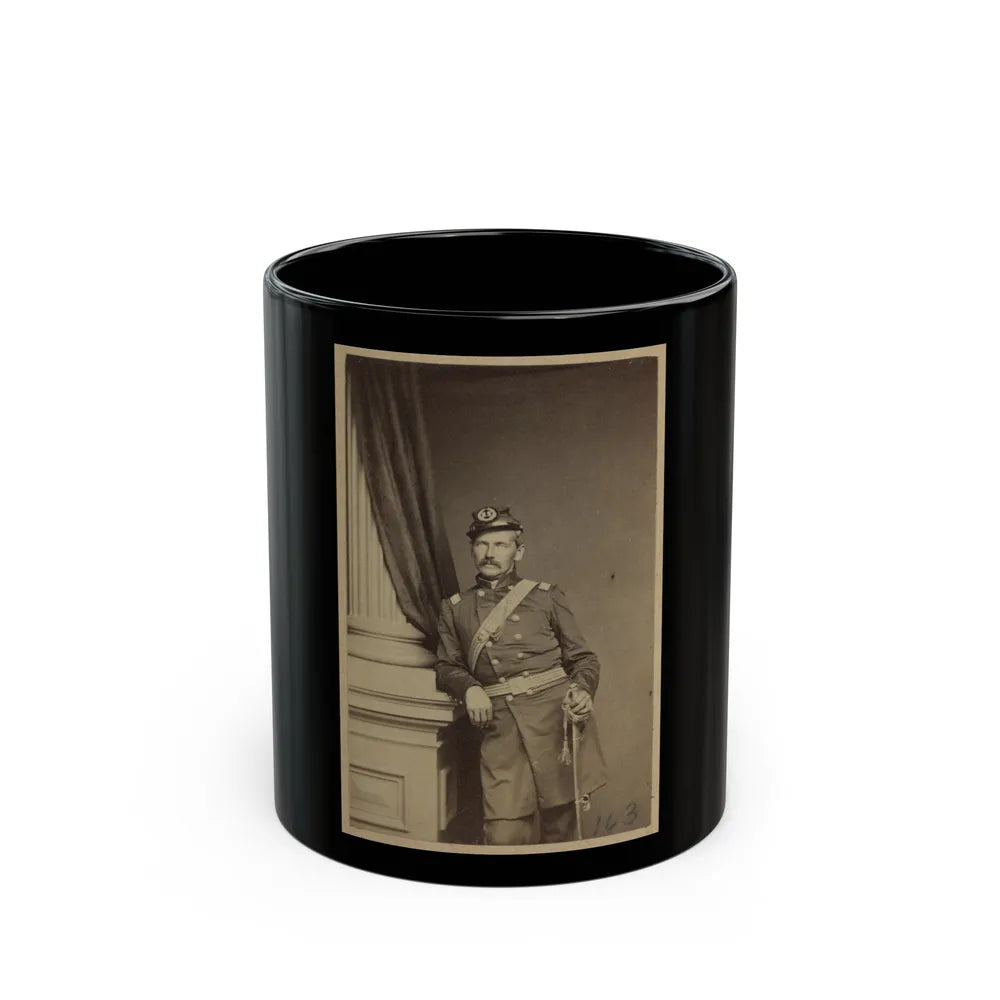 Portrait Of Union Soldier Holding A Sword (U.S. Civil War) Black Coffee Mug-11oz-Go Mug Yourself