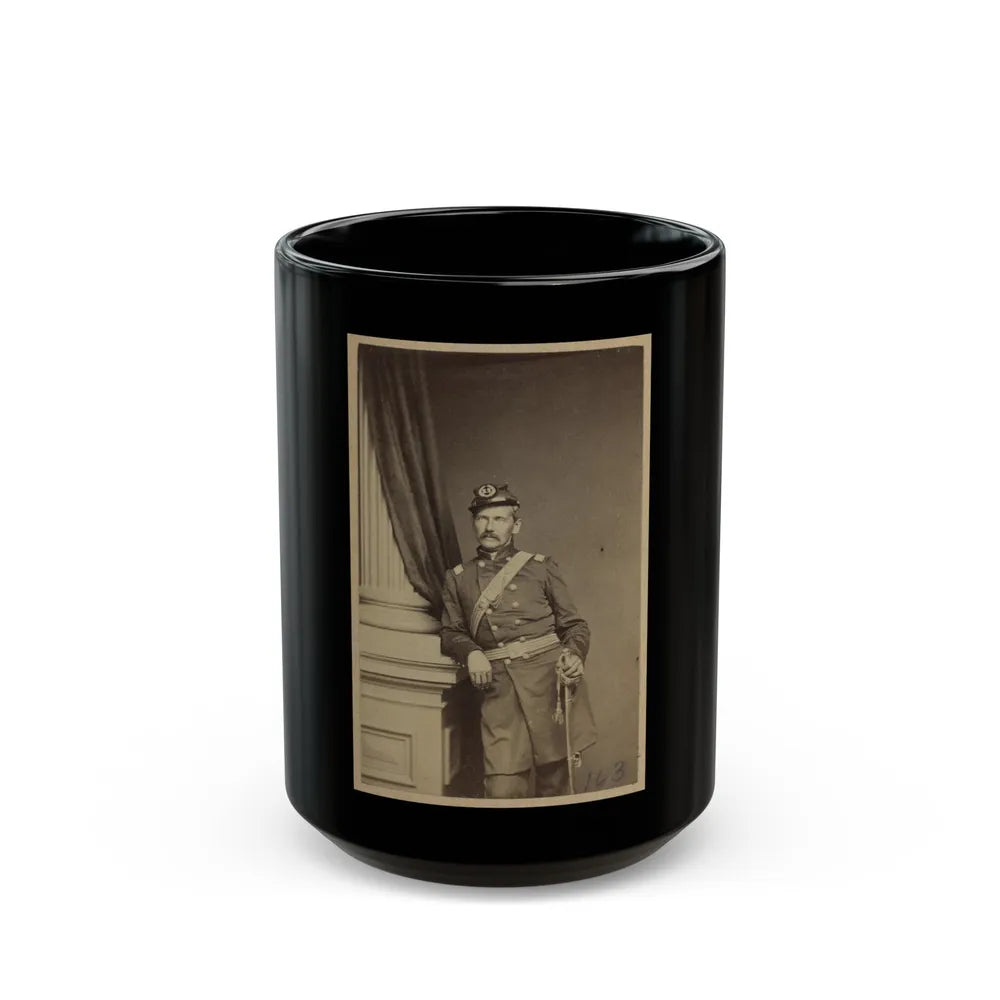 Portrait Of Union Soldier Holding A Sword (U.S. Civil War) Black Coffee Mug-15oz-Go Mug Yourself