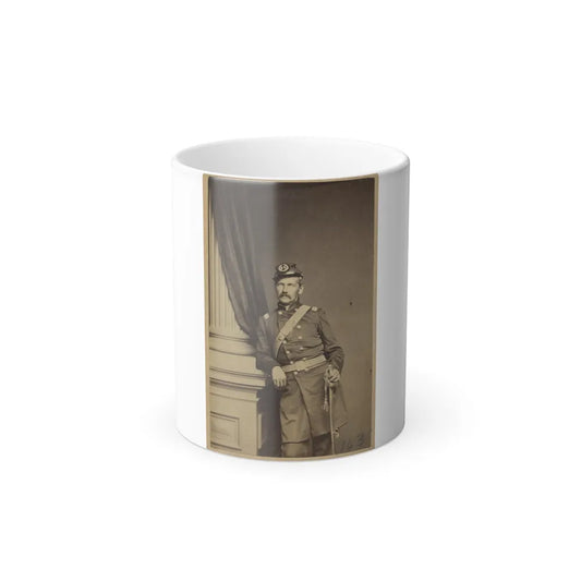 Portrait of Union Soldier Holding a Sword (U.S. Civil War) Color Changing Coffee Mug 11oz-11oz-Go Mug Yourself