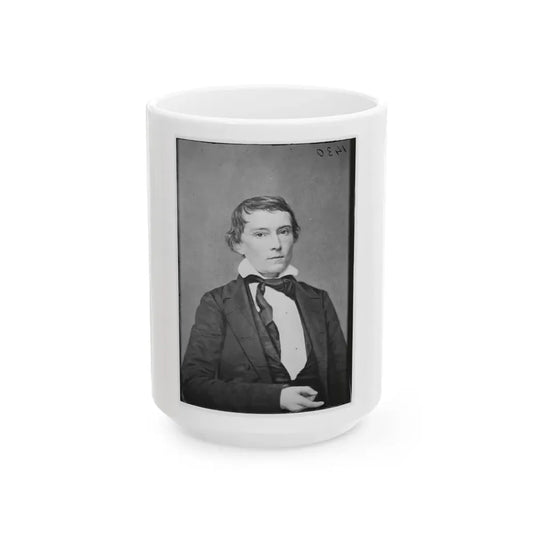 Portrait Of Vice President Alexander Stephens, Officer Of The Confederate States Government (U.S. Civil War) White Coffee Mug 15oz - Go Mug Yourself