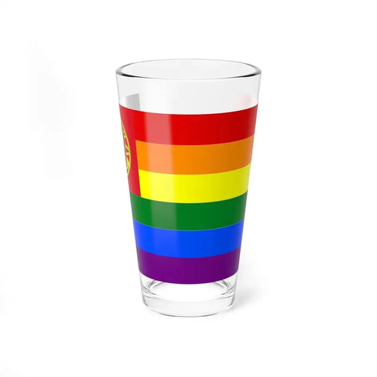 Portugal Gay flag (Portugal) Pint Glass 16oz 16oz - Go Mug Yourself