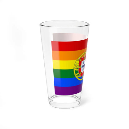 Portugal LGBT flag (Portugal) Pint Glass 16oz - Go Mug Yourself