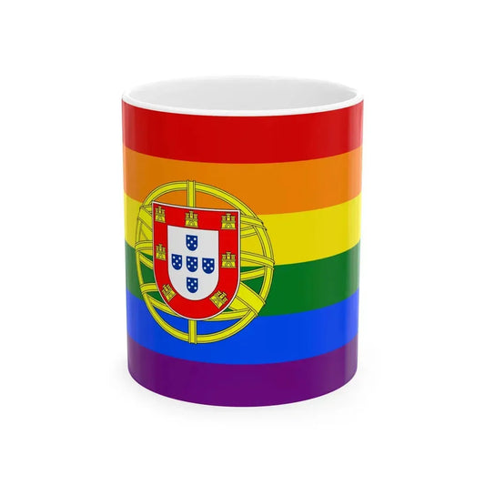 Portugal LGBT flag (Portugal) White Coffee Mug 11oz - Go Mug Yourself