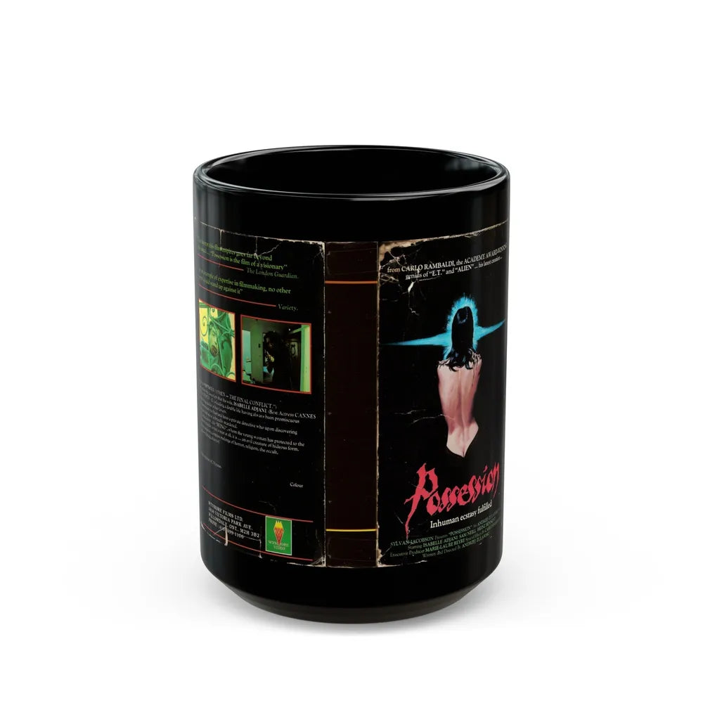 POSSESSION INHUMAN ECSTASY FULFILLED (VHS COVER) - Black Coffee Mug-15oz-Go Mug Yourself