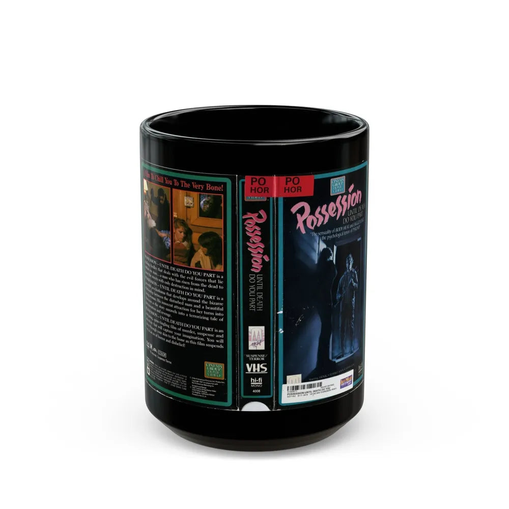 POSSESSION UNTIL DEATH DO YOU PART (VHS COVER) - Black Coffee Mug-15oz-Go Mug Yourself