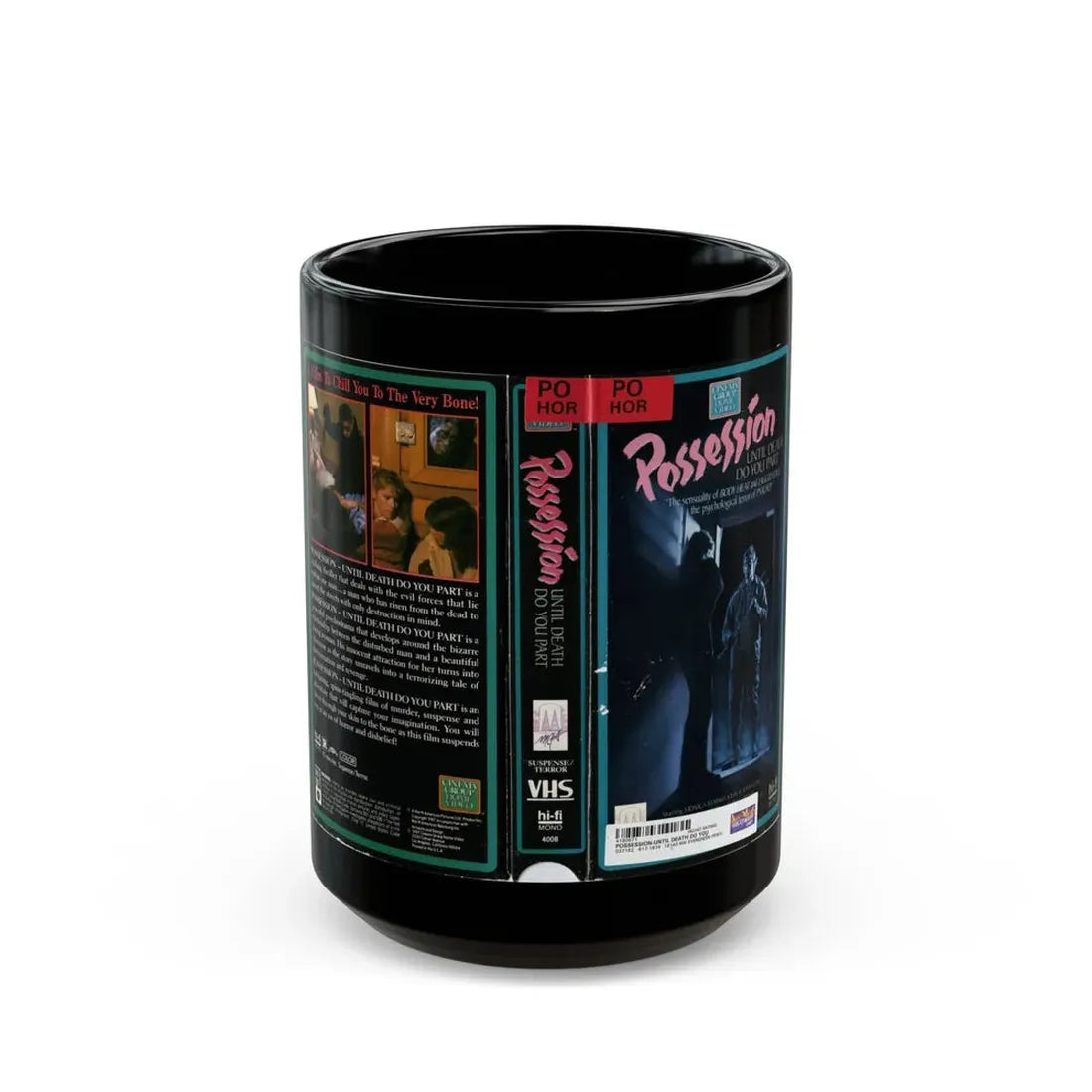 POSSESSION UNTIL DEATH DO YOU PART (VHS COVER) - Black Coffee Mug 15oz - Go Mug Yourself
