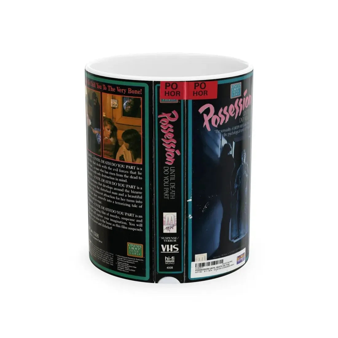 POSSESSION UNTIL DEATH DO YOU PART (VHS COVER) - White Coffee Mug 11oz - Go Mug Yourself