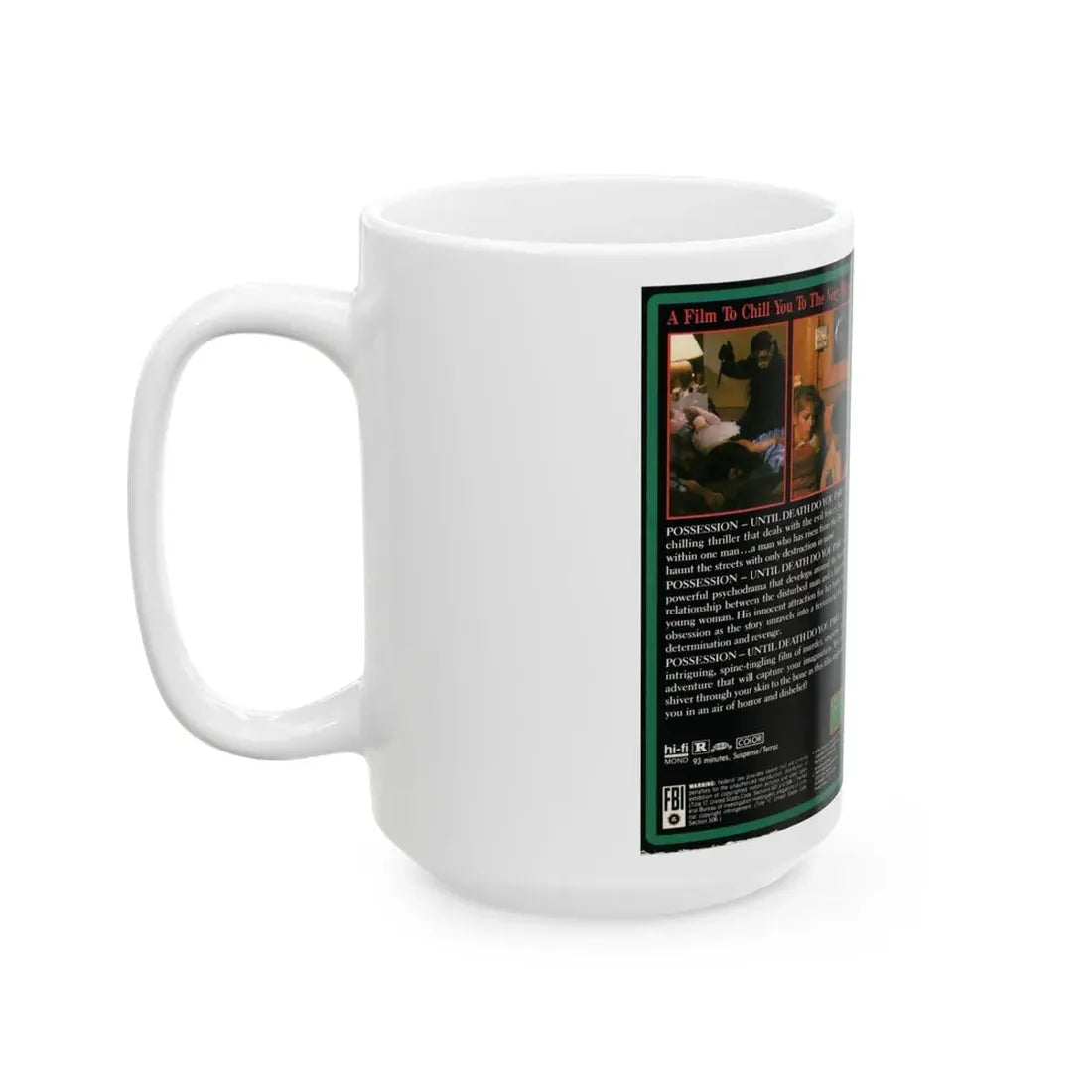 POSSESSION UNTIL DEATH DO YOU PART (VHS COVER) - White Coffee Mug - Go Mug Yourself