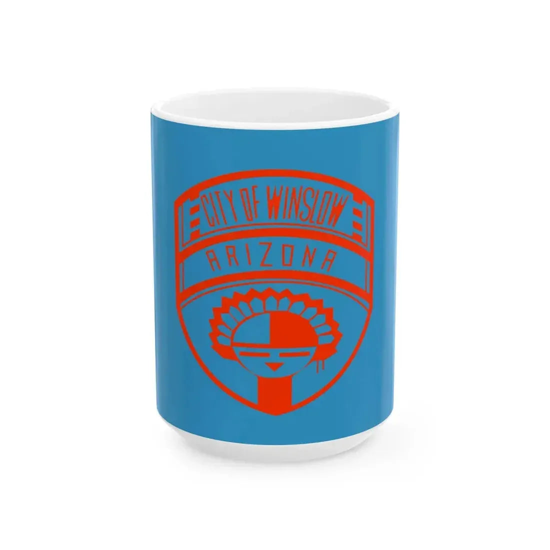 Possible former flag of Winslow Arizona (United States) White Coffee Mug 15oz - Go Mug Yourself