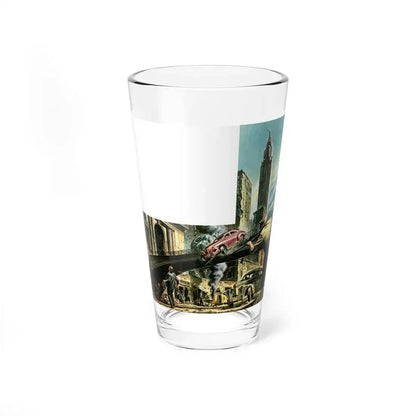 Post-Apocalyptic Grand Central Station, 1947 (Magazine Illustration) Pint Glass 16oz 16oz - Go Mug Yourself