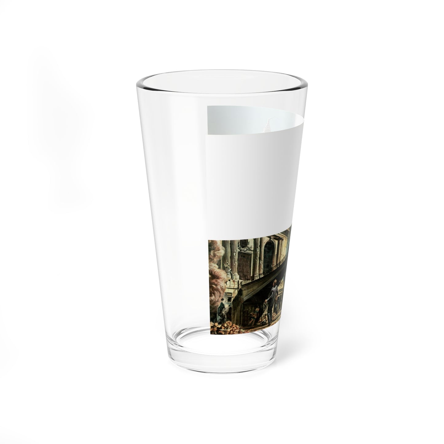 Post-Apocalyptic Grand Central Station, 1947 (Magazine Illustration) Pint Glass 16oz-Go Mug Yourself