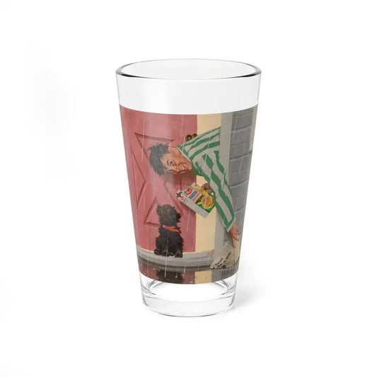 Post Cereal advertisement, Morning Newspaper, 1957 (Magazine Illustration) Pint Glass 16oz 16oz - Go Mug Yourself