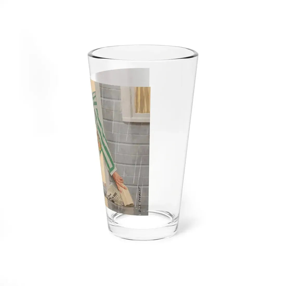 Post Cereal advertisement, Morning Newspaper, 1957 (Magazine Illustration) Pint Glass 16oz - Go Mug Yourself