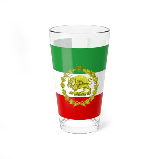 Post-constitutional Revolution War Flag of Persia (Iran) Pint Glass 16oz 16oz - Go Mug Yourself