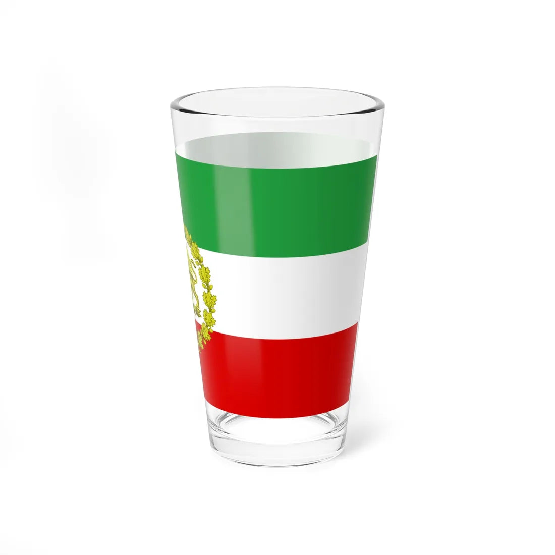 Post-constitutional Revolution War Flag of Persia (Iran) Pint Glass 16oz - Go Mug Yourself