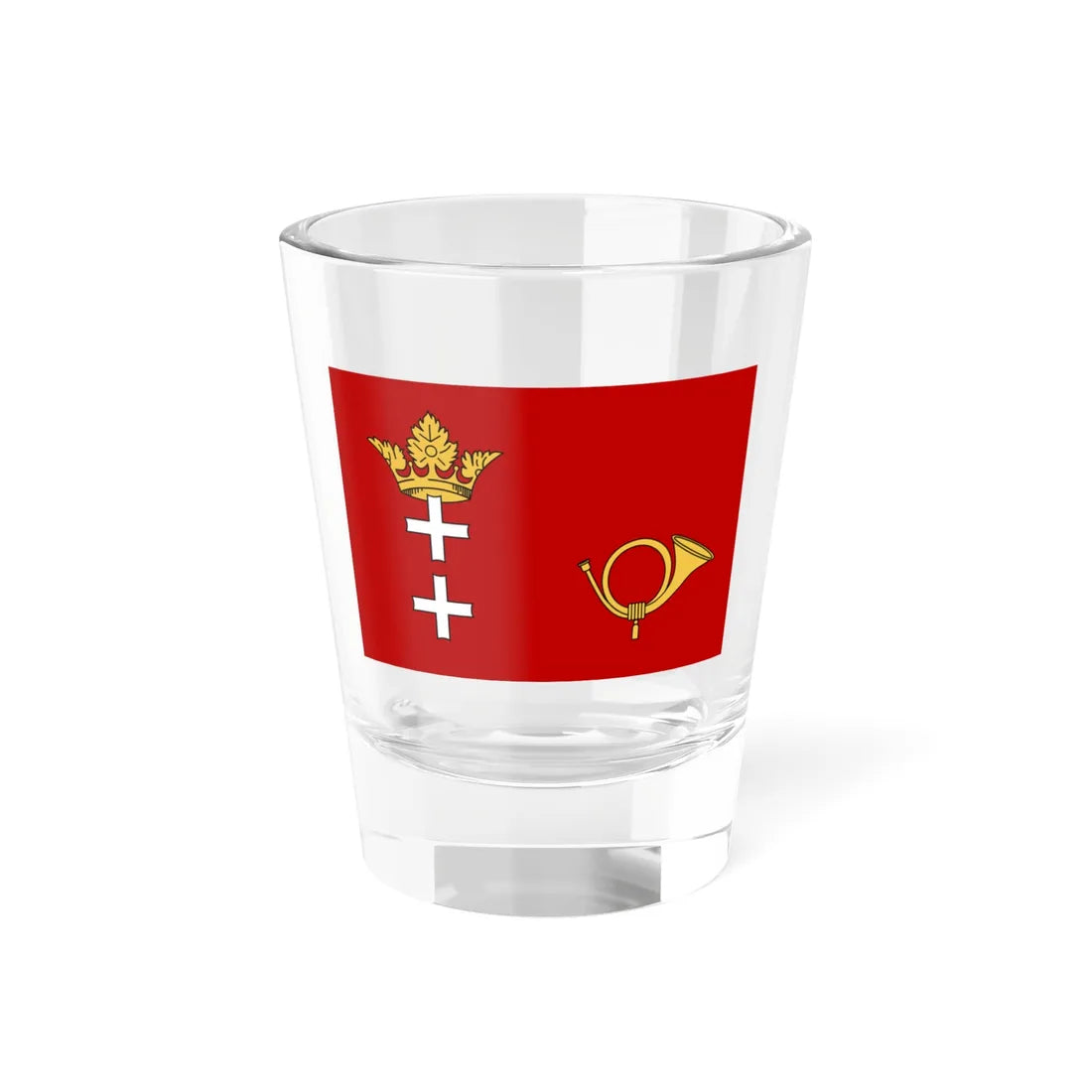 Postal flag and Ensign of the Free City of Danzig Postflagge (Poland) Shot Glass 1.5oz 1.5oz - Go Mug Yourself