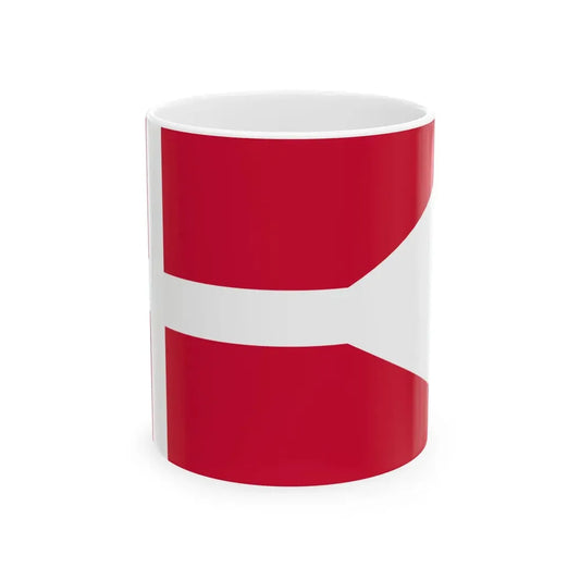 Postal Flag of Denmark (Denmark) White Coffee Mug 11oz - Go Mug Yourself