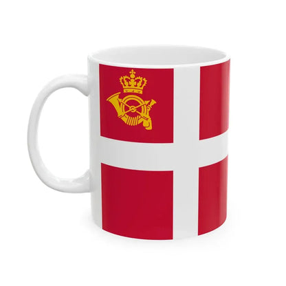 Postal Flag of Denmark (Denmark) White Coffee Mug - Go Mug Yourself