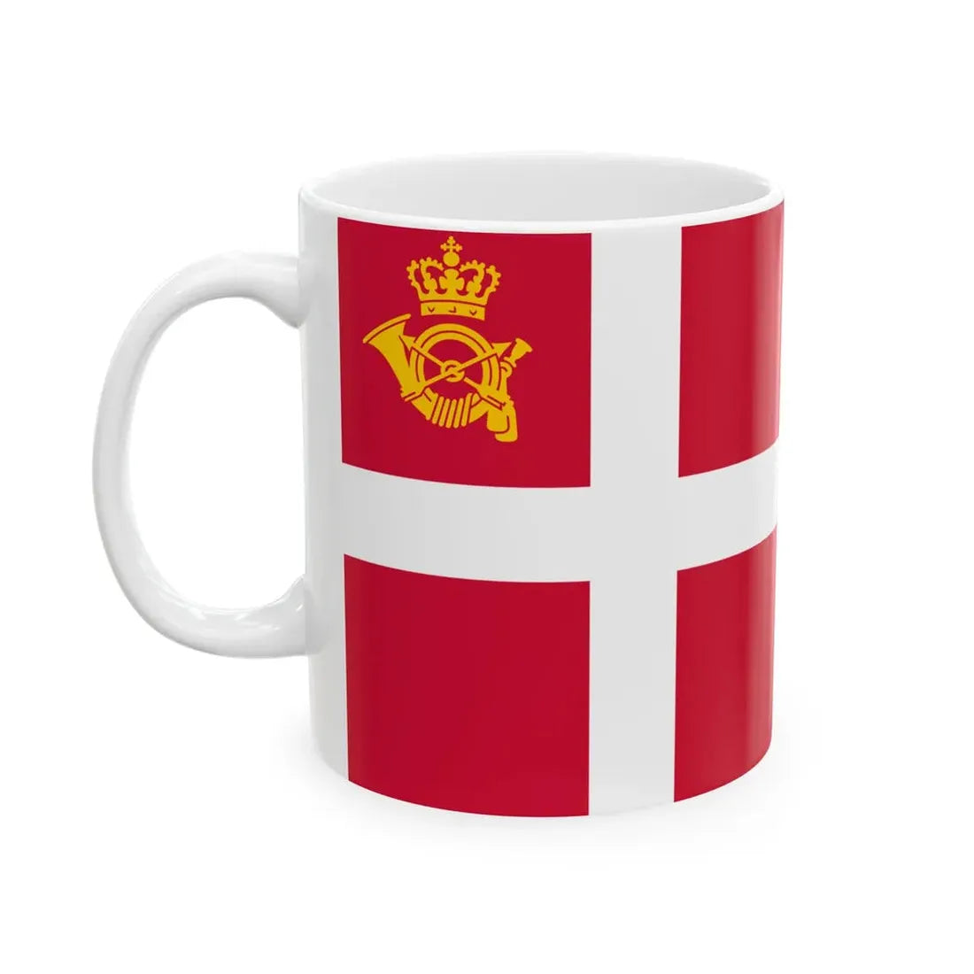 Postal Flag of Denmark (Denmark) White Coffee Mug - Go Mug Yourself