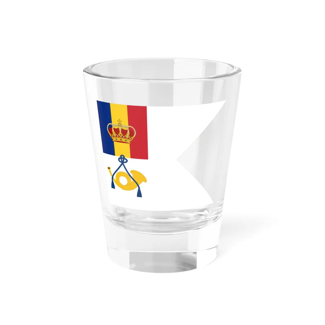 Postal Flag of the Romanian Maritime Service 1939 (Moldova) Shot Glass 1.5oz 1.5oz - Go Mug Yourself