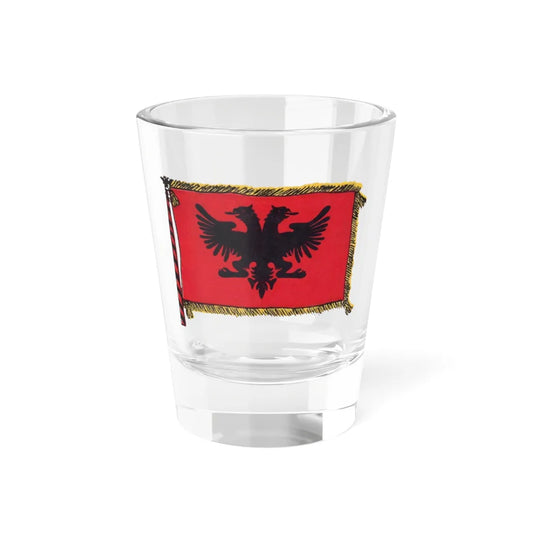 Postcard flag by Spiridon Ilo 1920 (Albania) Shot Glass 1.5oz 1.5oz - Go Mug Yourself