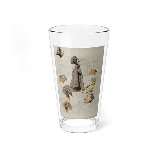 Postman Soaking Feet, The Saturday Evening Post cover study, 1940 (Magazine Illustration) Pint Glass 16oz 16oz - Go Mug Yourself