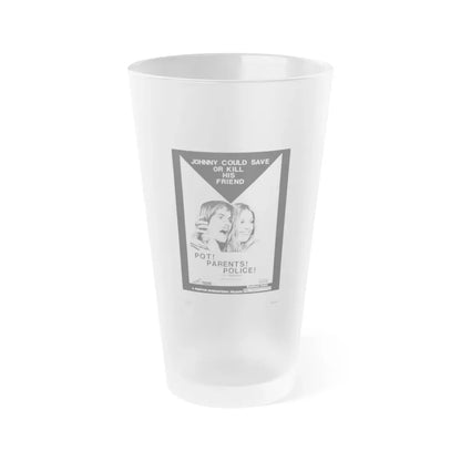 POT! PARENTS! POLICE! 1972 Movie Poster - Frosted Pint Glass 16oz 16oz Frosted - Go Mug Yourself
