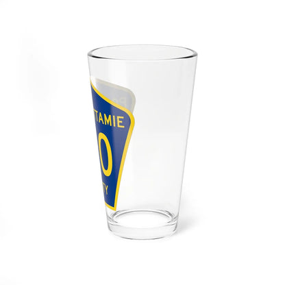 Pottawattamie County H10 (Iowa) (Road Sign) Pint Glass 16oz - Go Mug Yourself