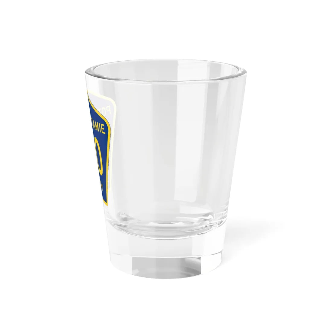 Pottawattamie County H10 (Iowa) (Road Sign) Shot Glass 1.5oz - Go Mug Yourself